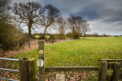 A public footpath in the countryside